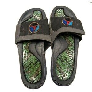 Air Jordan Hydro 8 Retro Black Midnight Fog Aqua 385073-008 Slides sz 13 Nike